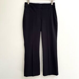 SPANX Slim Straight Leg Crop Pants Stretch Cotton Blend Black Size Small